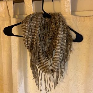 Silver Women’s Scarf with Sequins